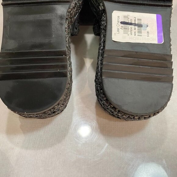 Open Edit Gisella Platform Slide Sandal Black Women's 7 - Picture 11 of 13